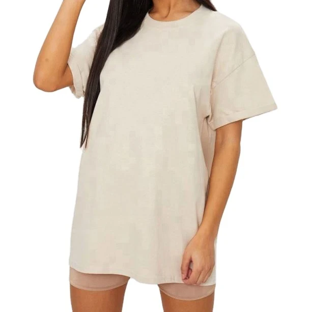 Whole sale cheap price hot shirts for women crewneck loose fit womens t-shirts combed cotton ladies oversize tees