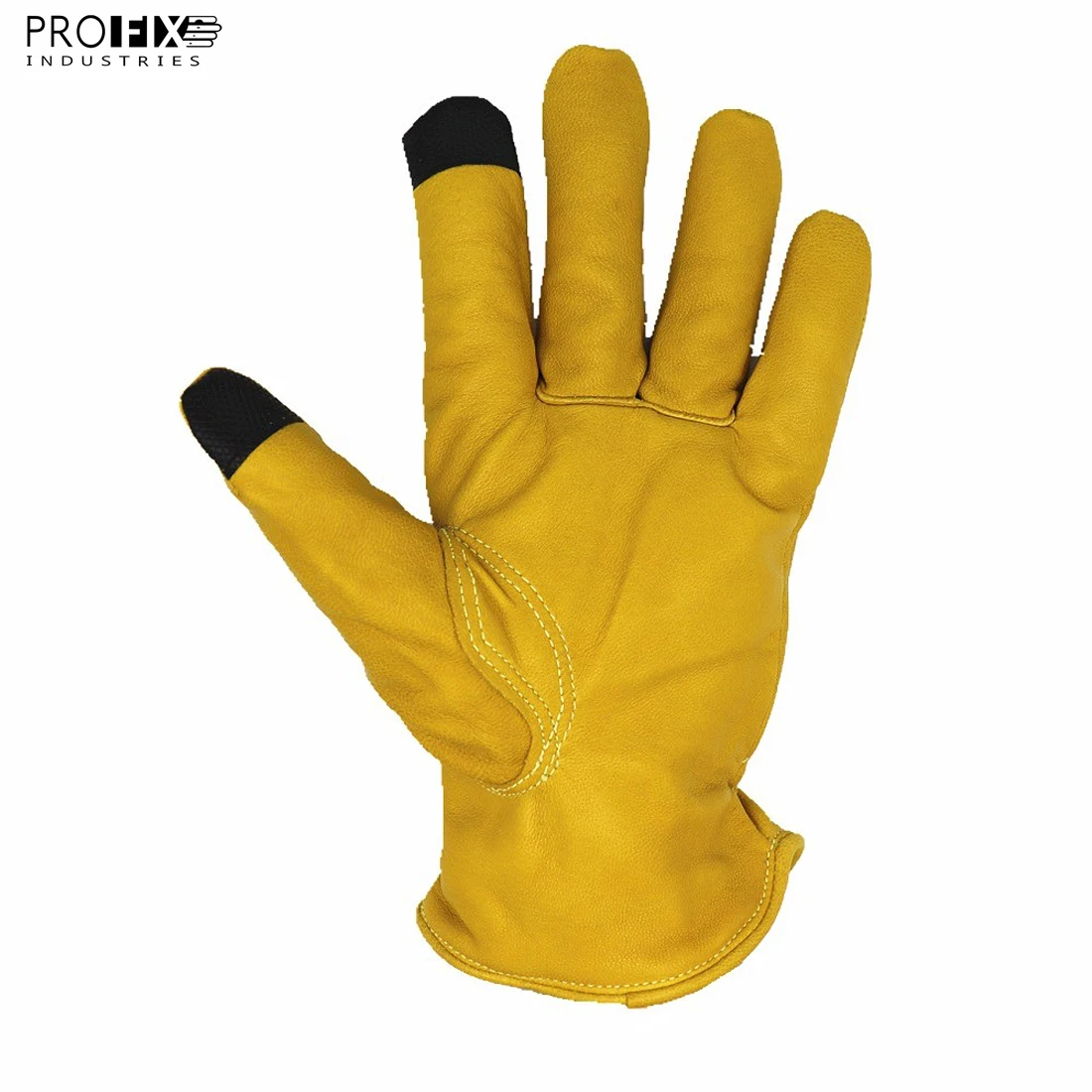 Yellow Leather Work High Impact Resistant Gloves Safety TPR Gloves Low Price Unique Style