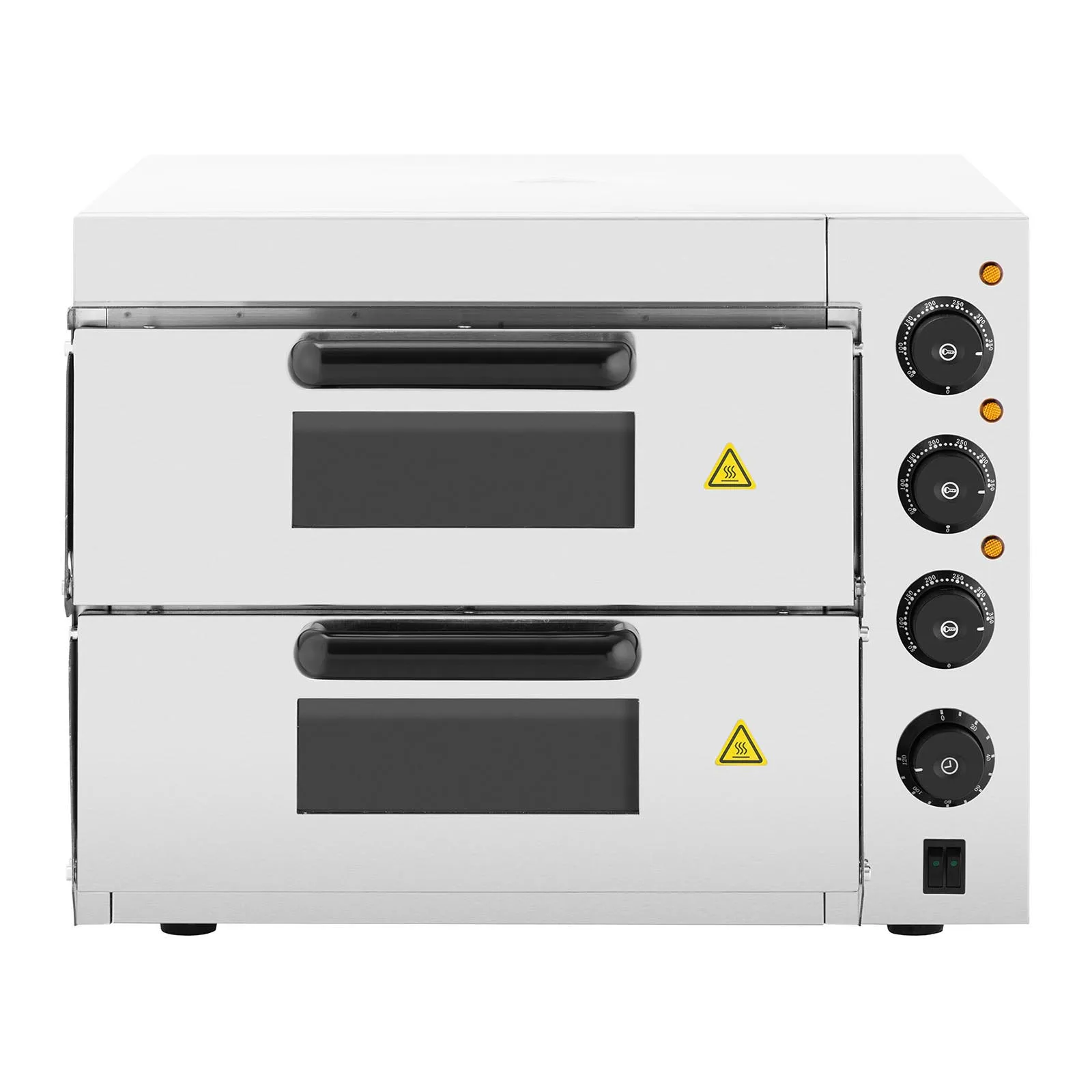 Baked Pizza Maker Counter Top Electric Pizza Oven Commercial Double Layers Stainless Steel for Outdoor Indoor Glass Forno Single