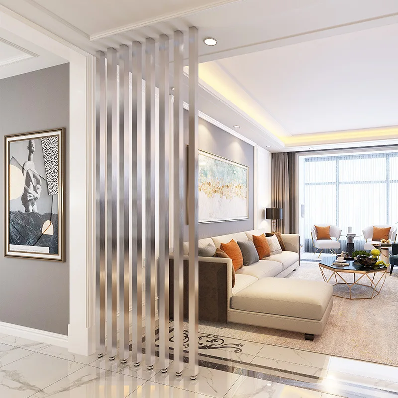 Modern Minimalistic Stainless Steel Divider Room for TV Wall Living Room Screens & Room Dividers
