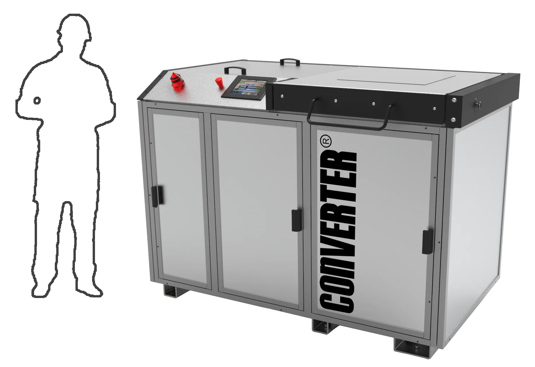 Converter MOB20 On site Waste Treatment Shredder Compactor 200 Liters