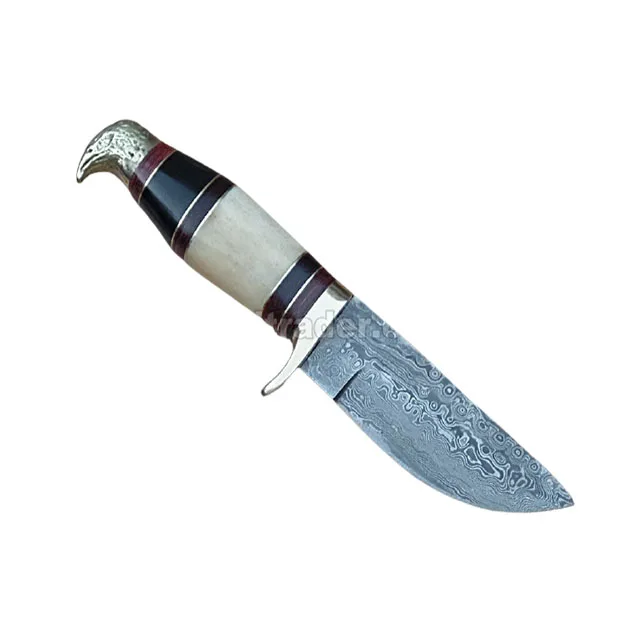 Ручной работы Дамасская сталь Ash bowie материал для ножевой рукояти кость и Микарта лист