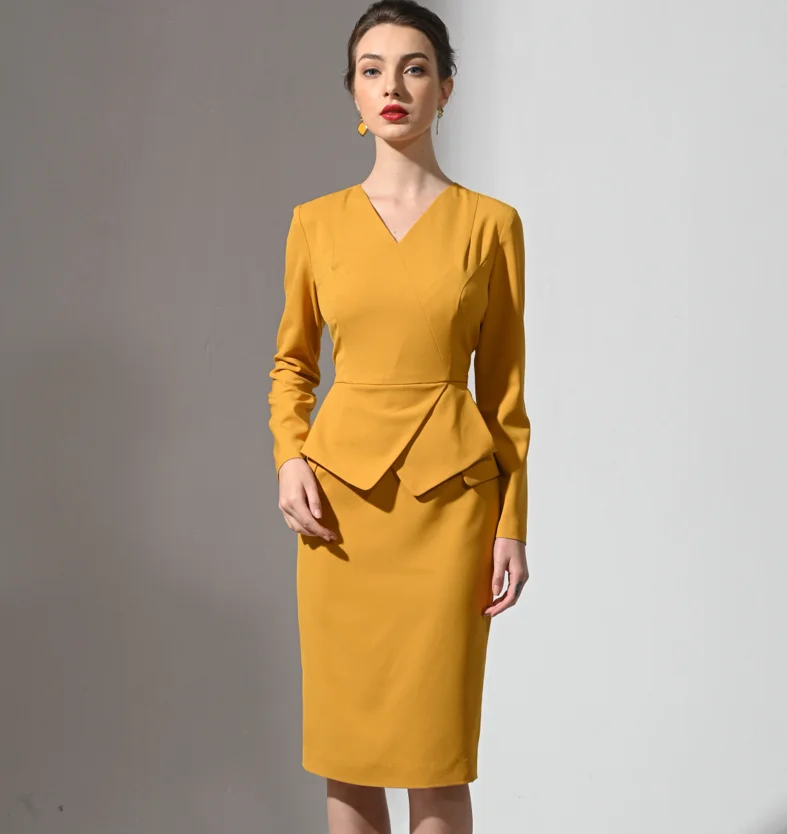 
Spring Women Fashion Suit V neck and long sleeve High quality Vietnam Factory 