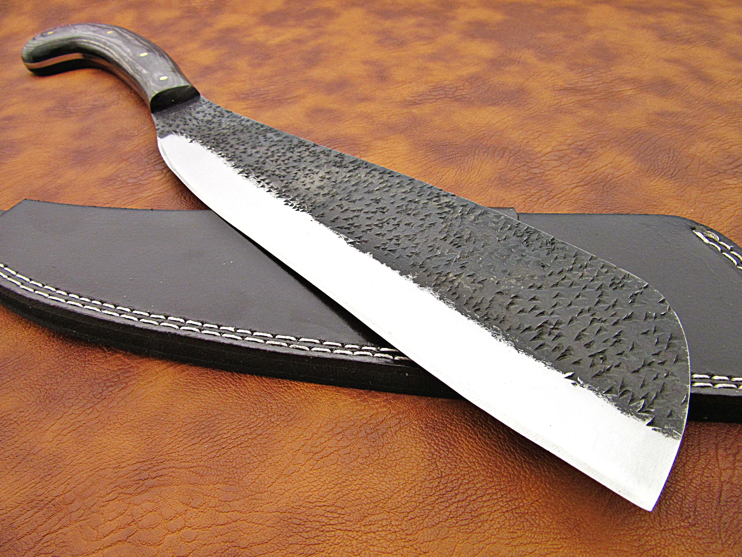 100% Высокое качество стяжная муфта из углеродистой стали мачете/кемпинга выживания на открытом воздухе нож с деревянной ручкой натуральная кожа высокое оболочка SCW-M-0014