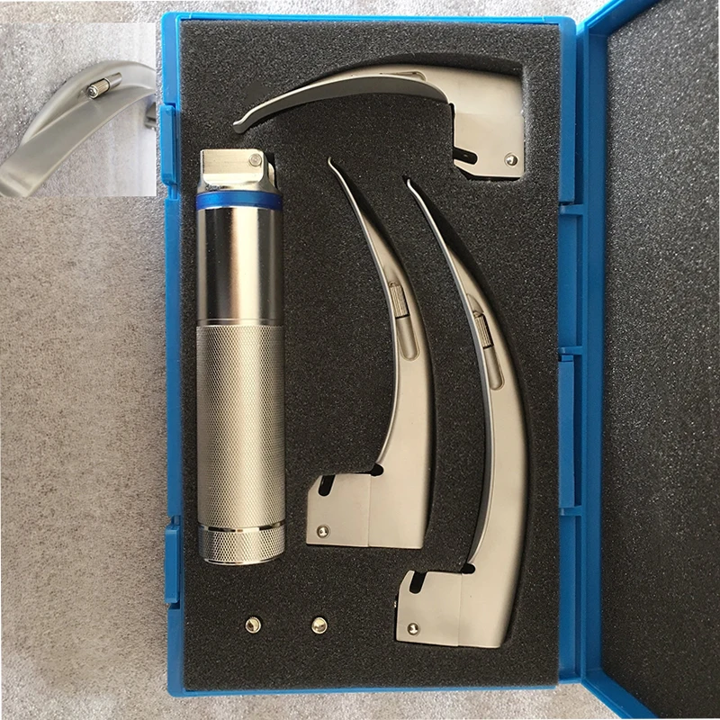  Медицинское лезвие MAC низкая цена жесткий тип Ent Ларингоскопа с набором ламп