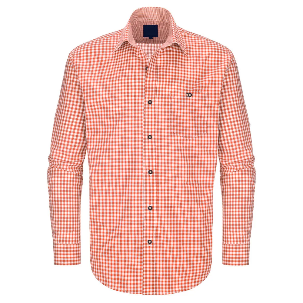 Традиционные рубашки немецкий баварский Октоберфест с длинным рукавом Хлопок для мужчин и женщин Повседневная модная классическая рубашка