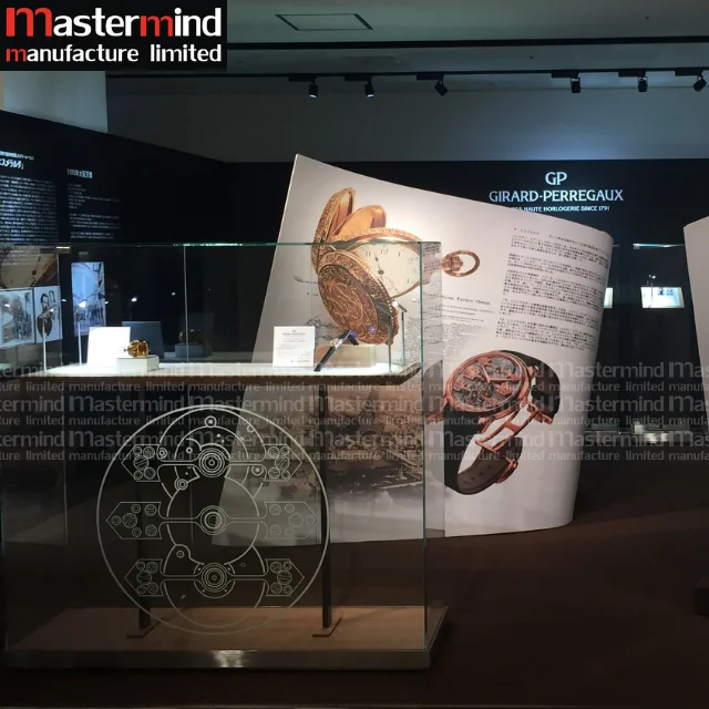 Customized Luxury MDF Wooden Display Showcase Cabinet Counter Tower Furniture Retail Fixtures for Watch Roadshow Event