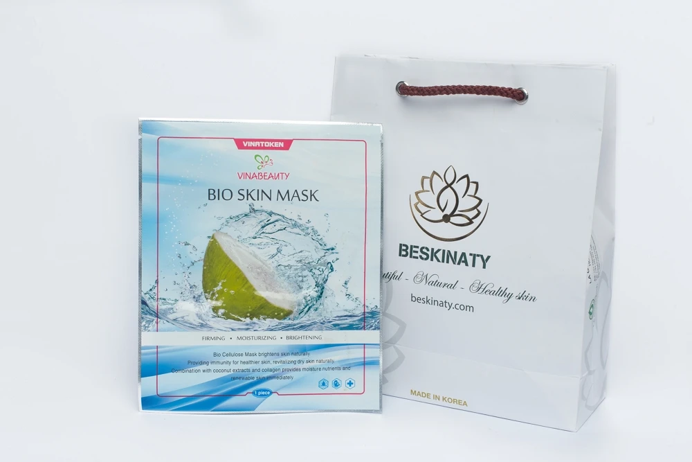 High Quality 100% Natural Organic Best Brightening Hydrating Sheet Quality Bio Coconut Skin Face from Vietnam