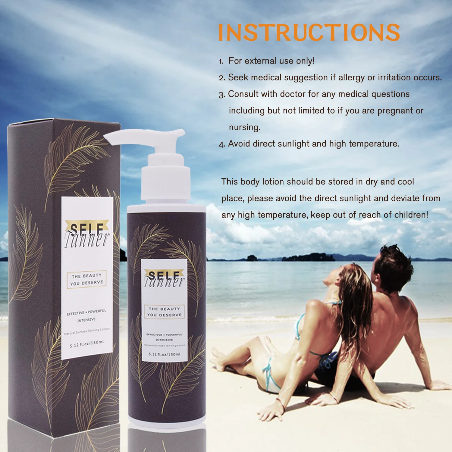 OEM ODM Custom Tanning Cream Organic Face and Body Face Dark Tan Lotion Body Self Sun Tanning