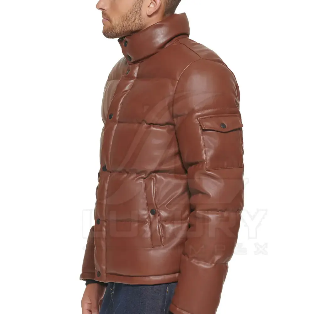 Custom Padded Puffer Duck Down Jacket Hooded Fashion Wear Men Winter Jacket