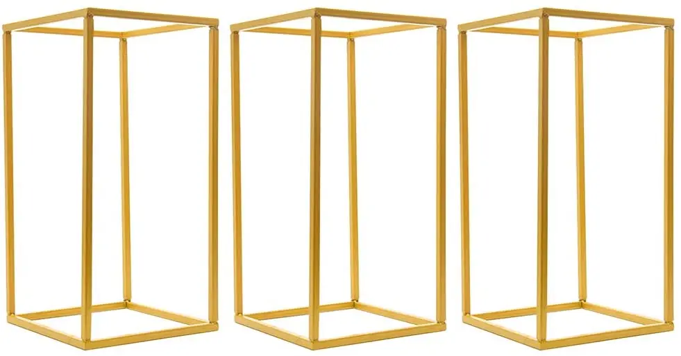 Pack of 3 Gold Wedding Flower Stand, Flower Rack Iron Art Handicrafts Decorative Vase Gold Vase  Made by KSN