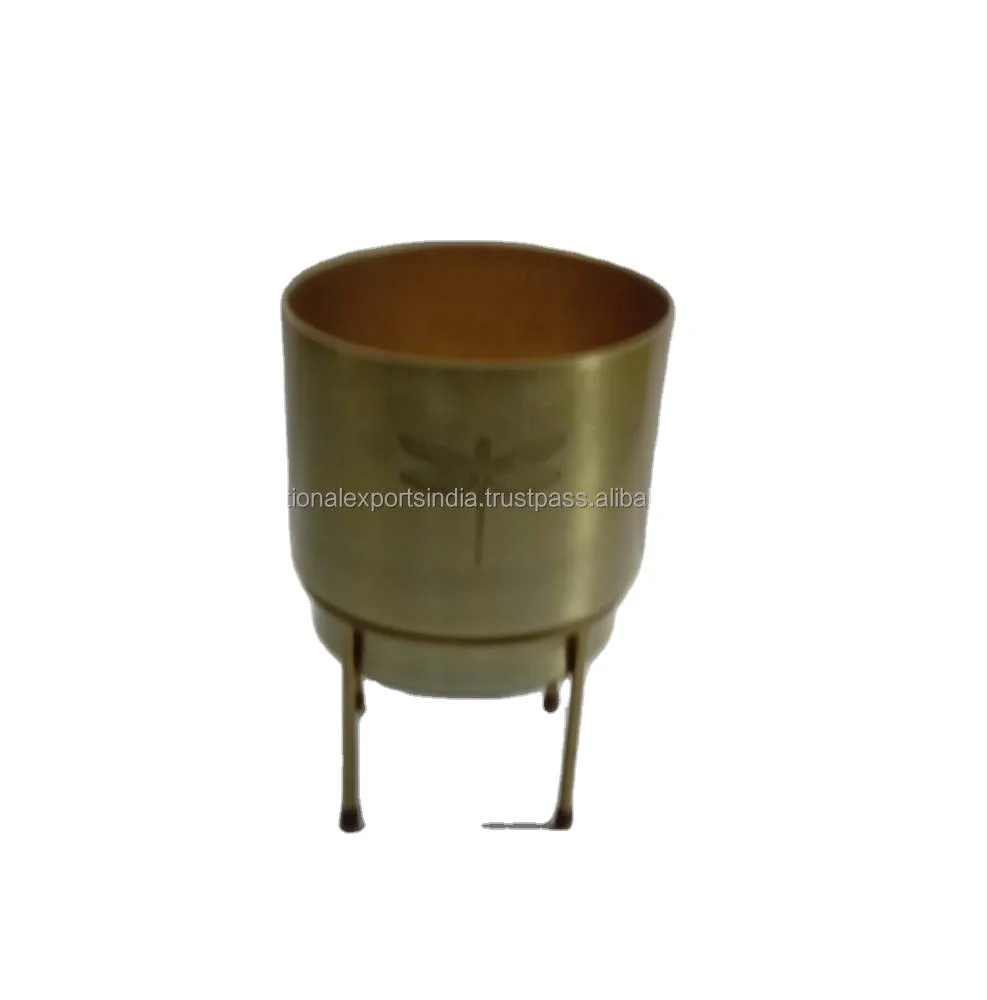 Factory Modern Planter Stand Plant Pots Round Flower Plant Stand Metal for Indoor Outdoor  home decor gold flower stand