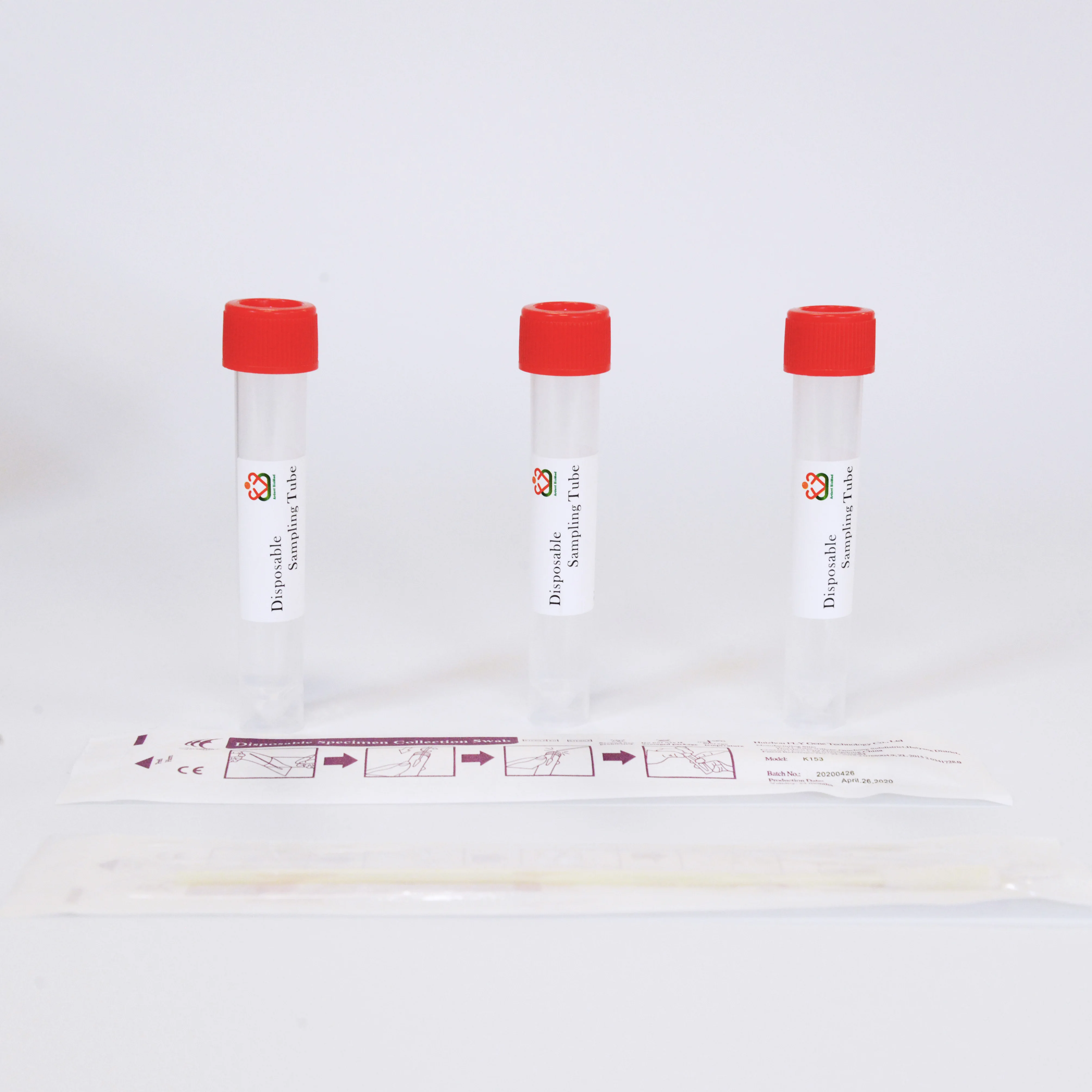 
Pcr vtm kit with flocked nylon specimen collection Sterile Medical swab test kit sticks Nasopharyngeal Flocked nasal swab 