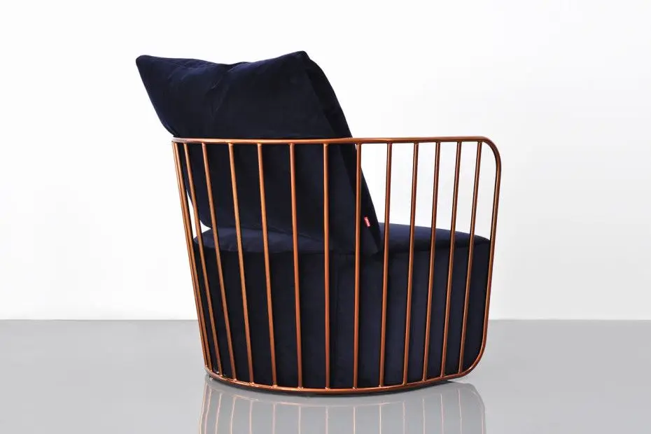 Классическое кресло из проволоки для отдыха розовое золото белое покрытие с порошковым покрытием лидер продаж по оптовой цене Индии