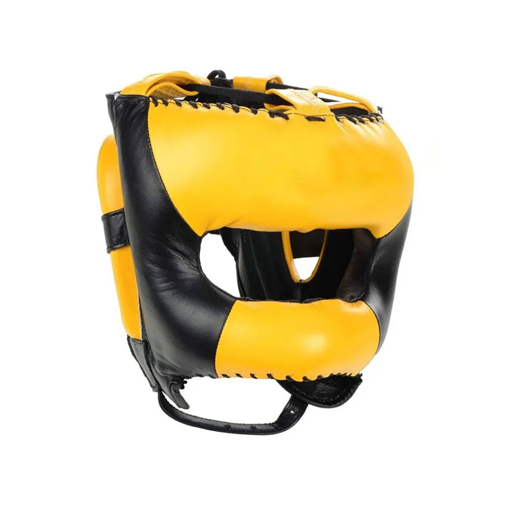 MMA Training Head Guard with Removable Face Grill Cheeks Ear Mouth Protection Headgear for Muay Thai