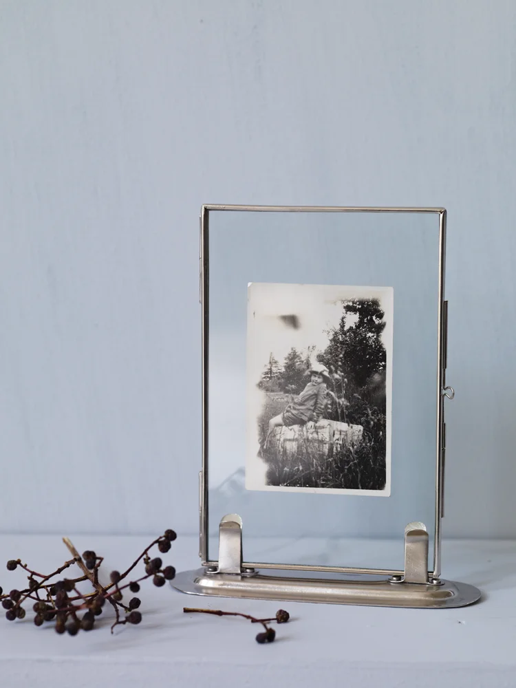 double glass table photo frame