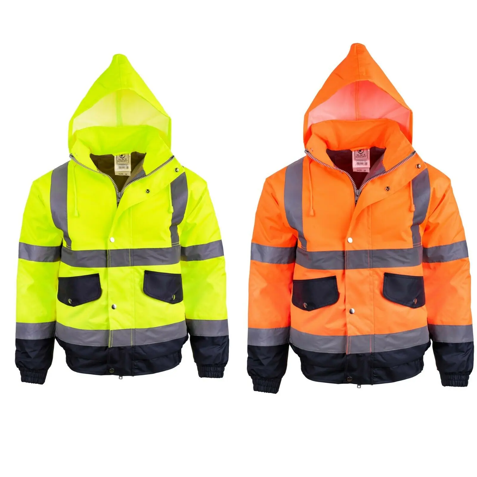 
Safety Depot Safety Jacket Class 3 Approved 8 Pockets Reversible Clear ID Pocket, Detachable Hood & 4 Pen Divider slots 