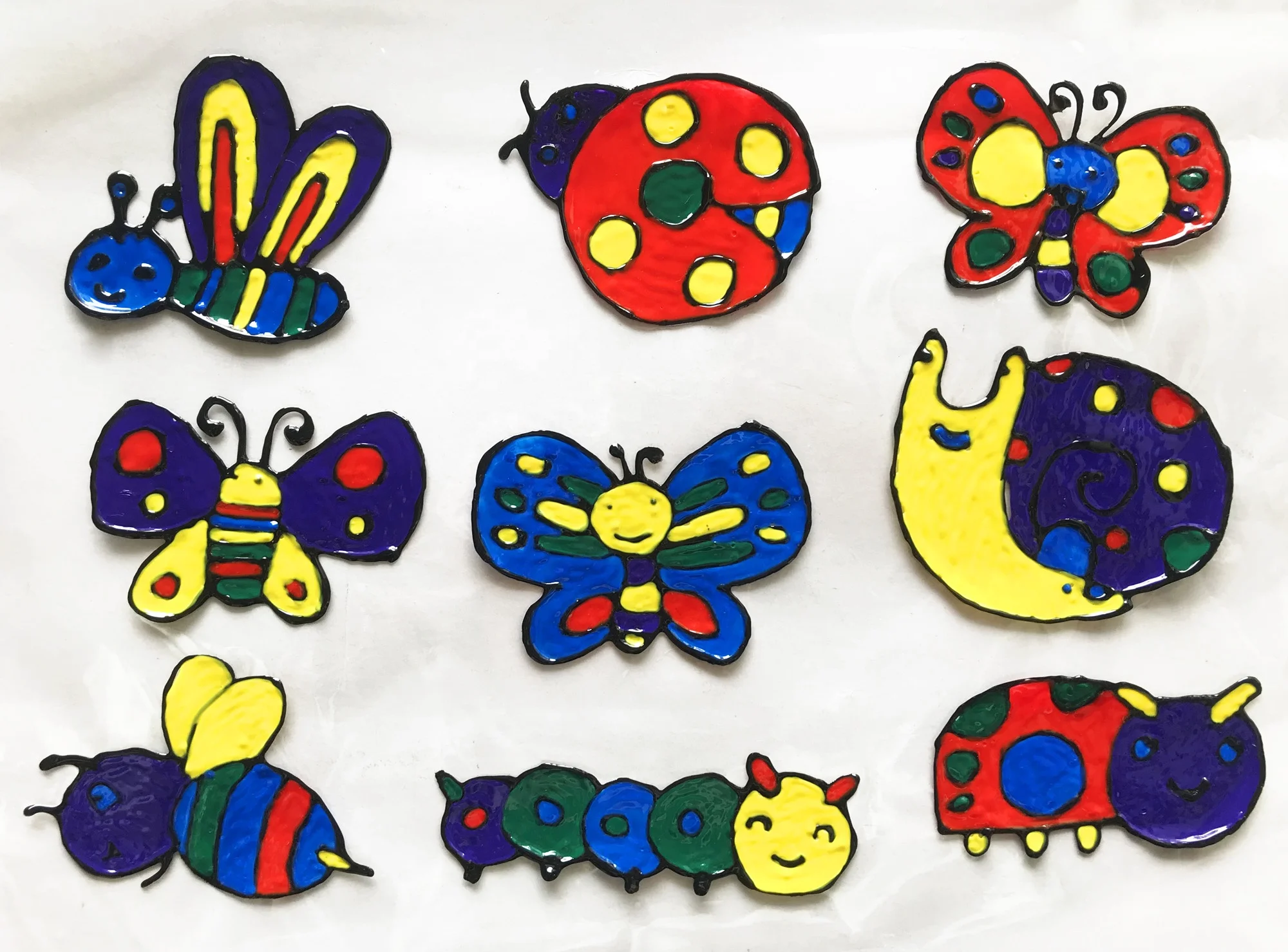 DIY Window Cling Art for kids