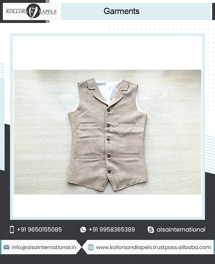 Bulk Supply Customied Mens Waistcoat High Visibility Waistcoat Custom Casual Men Waistcoat