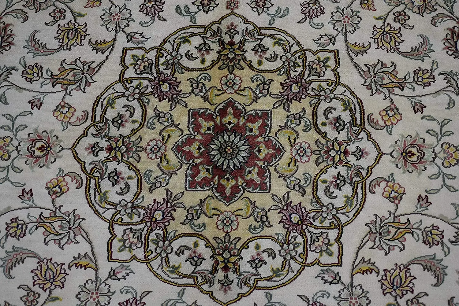 Luxurious hand knotted wool silk RUG Grey Persian Handmade Rug 2m x 3m Large Hand Knotted Tabriz Area Carpet for Living Room