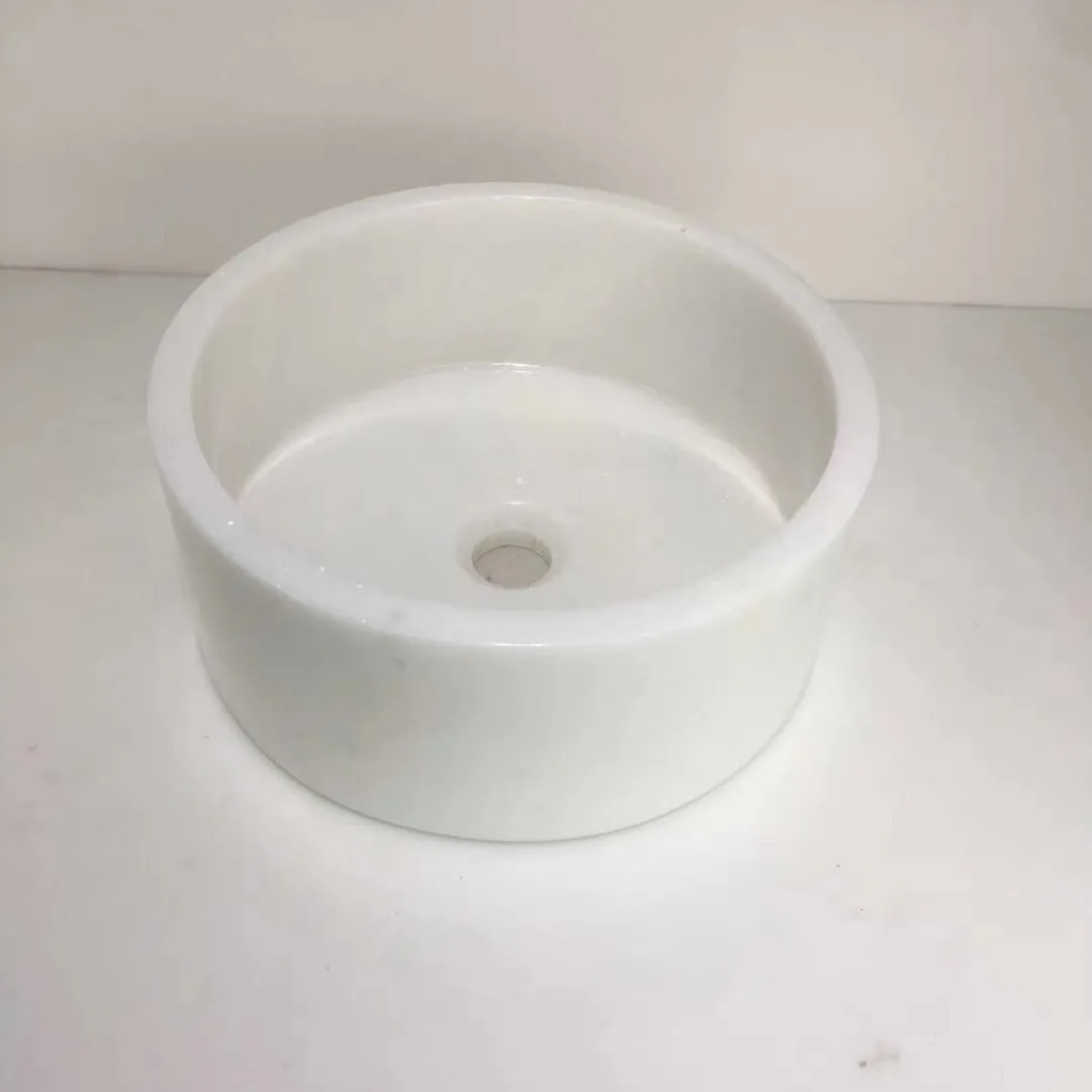 hot sale and popular white marble sink new design customized size white sink basin washing bowl