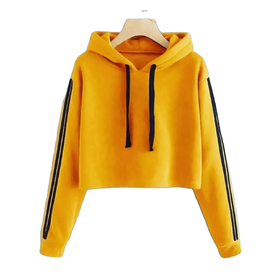 Custom Wholesale Pullover Plain Blank Gym Crop top Hoodies Most Popular Plus Size Women Clothing Casual Summer hoodie