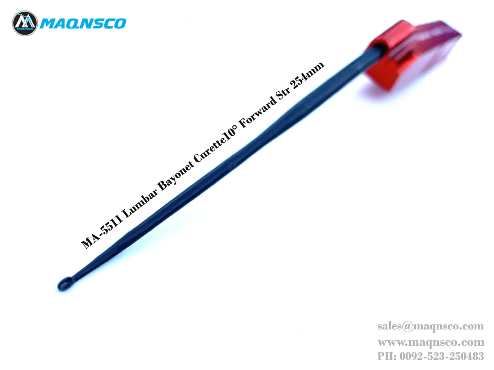 Ретрактор Kocher Langenbeck 30X10 neuro для позвоночника с черным керамическим стоп-отражением во время операции