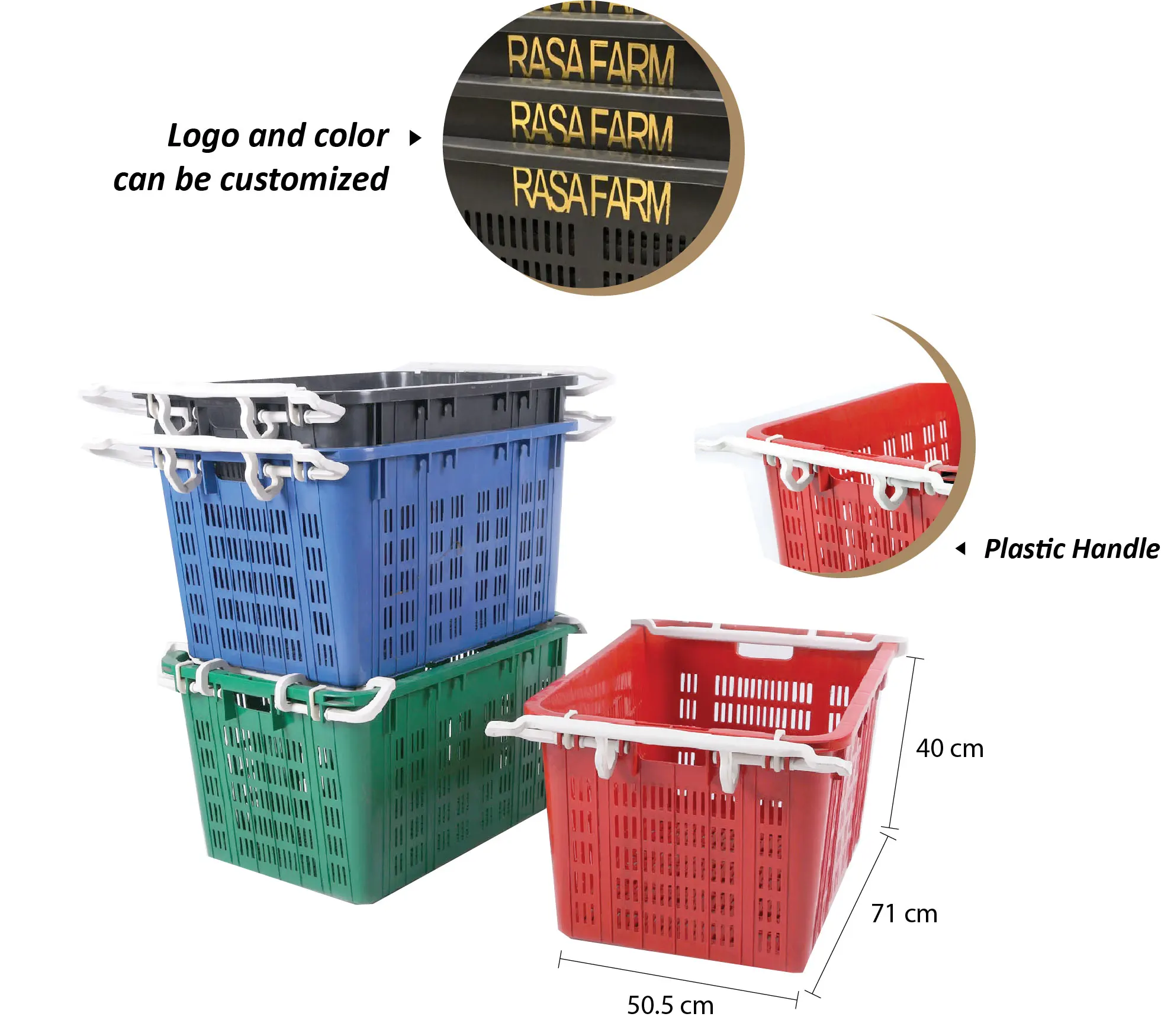 
Wholesale Manufacturing Plastic and Metal Handle Industrial Container from Malaysia Supplier 