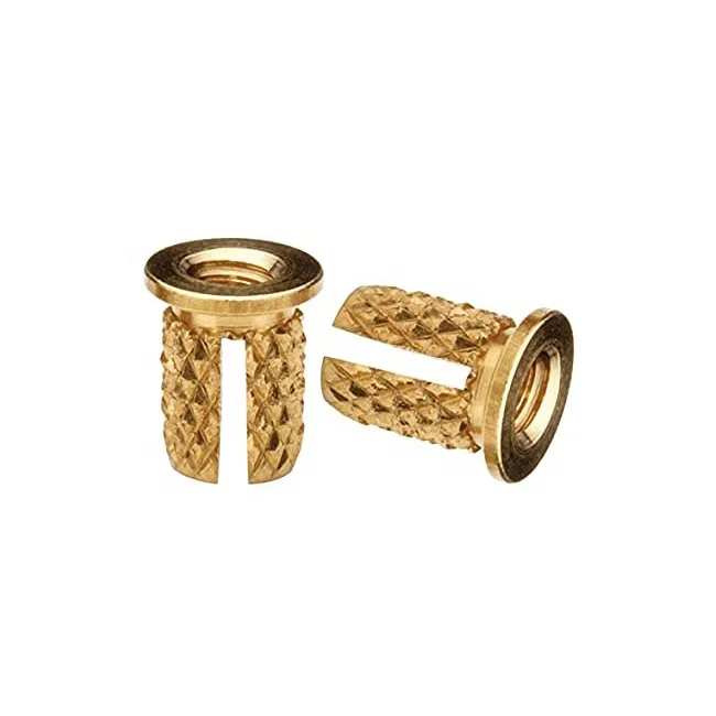 Factory Direct Rubber Nut Brass Threaded Knurling Insert & Threaded Brass Inserts M10 for Plastic Molding