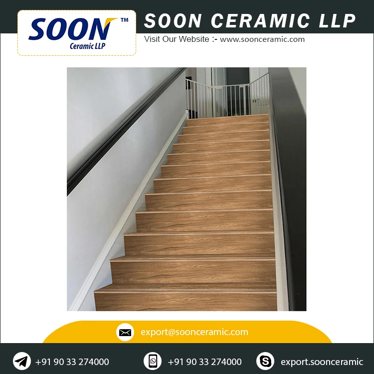 Новейшая Красивая полированная фарфоровая напольная плитка 200x1200 Step & Riser от индийского поставщика