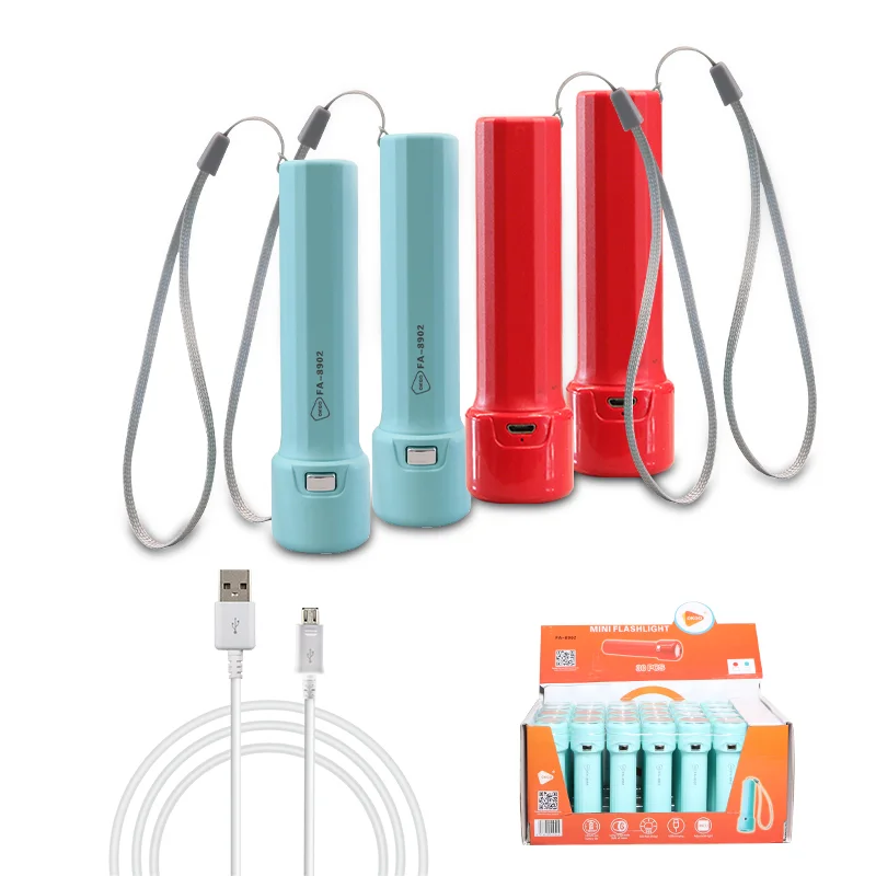 Flashlight Led Light Rechargeable Mini Usb Flashlights Powerful Long Bright Battery Portable Hand Distance Outdoor Parts  Torch