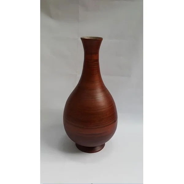 Home Decoration Bamboo Lacquered Vase Manufactured In Vietnam For Sale Cheap Price FOB Ho Chi Minh Port Customized Packing