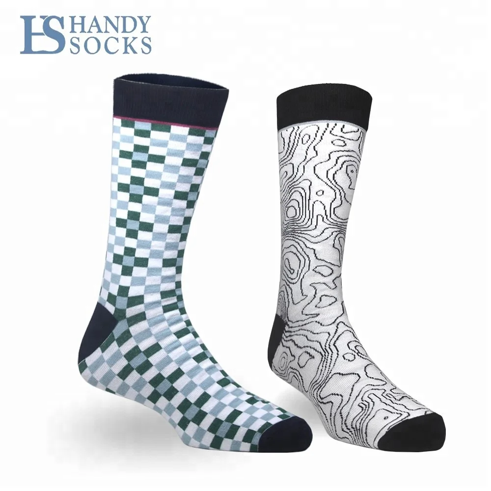 
Best Puzzle Fun Colorful Mens Dress Socks with Custom Wholesale 