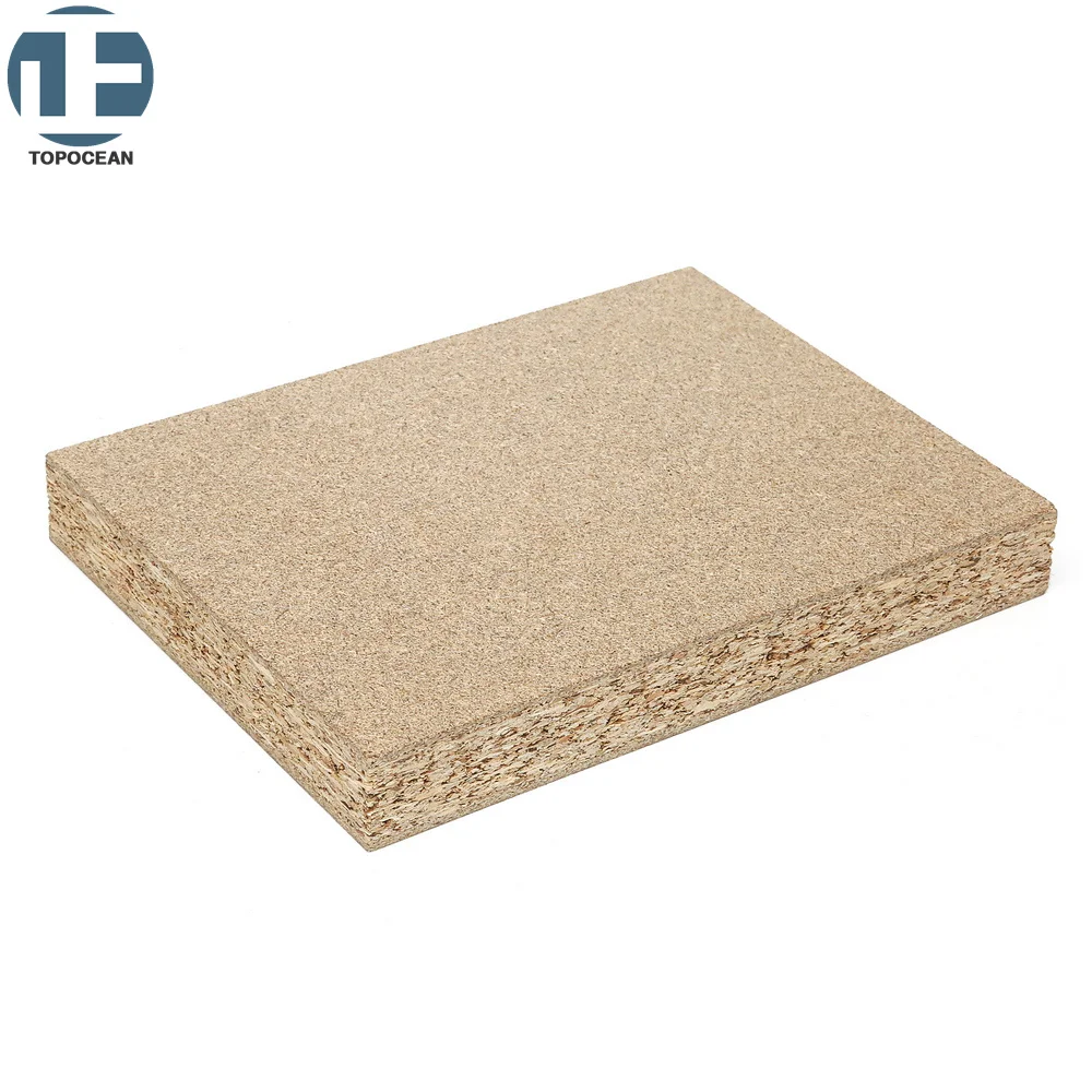 TOPOCEAN 4*8 ft 1220*2440mm 25mm F2/E1 Laminated density Particle Board chip board Furniture Cabinet Use Moisture manufacturing