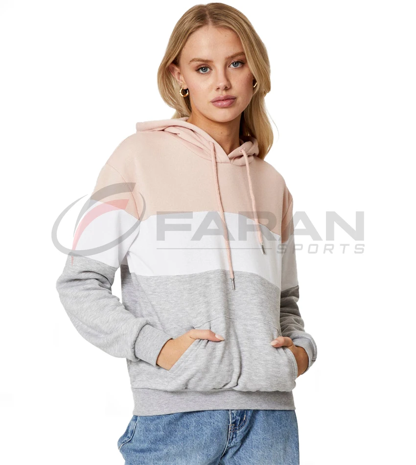 Hot Sale Sweatshirt Hoodie For Women Khaki Color 100% Cotton Made Lightweight Custom Logo Women Sweatshirts