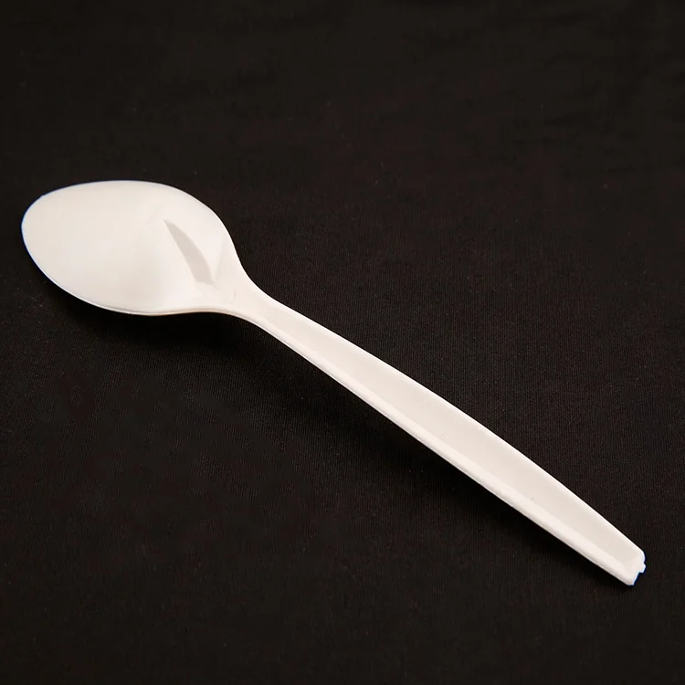 Hot Selling Eco-Friendly Biodegradable Cornstarch Dinner Coffee cream cosmetic Salad  8 Inch Spoon