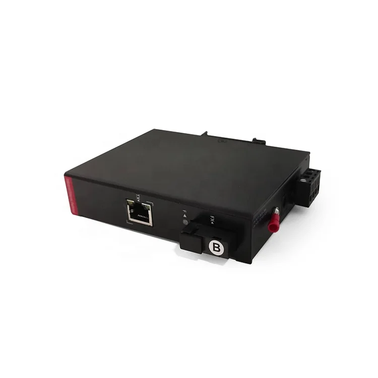 Gigabit single mode single fiber 20km ethernet switch din rail industrial media converter
