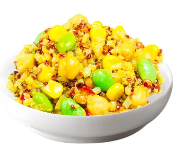 Замороженная кукуруза с высоким содержанием волокна и рис для кауфы с красным циноа