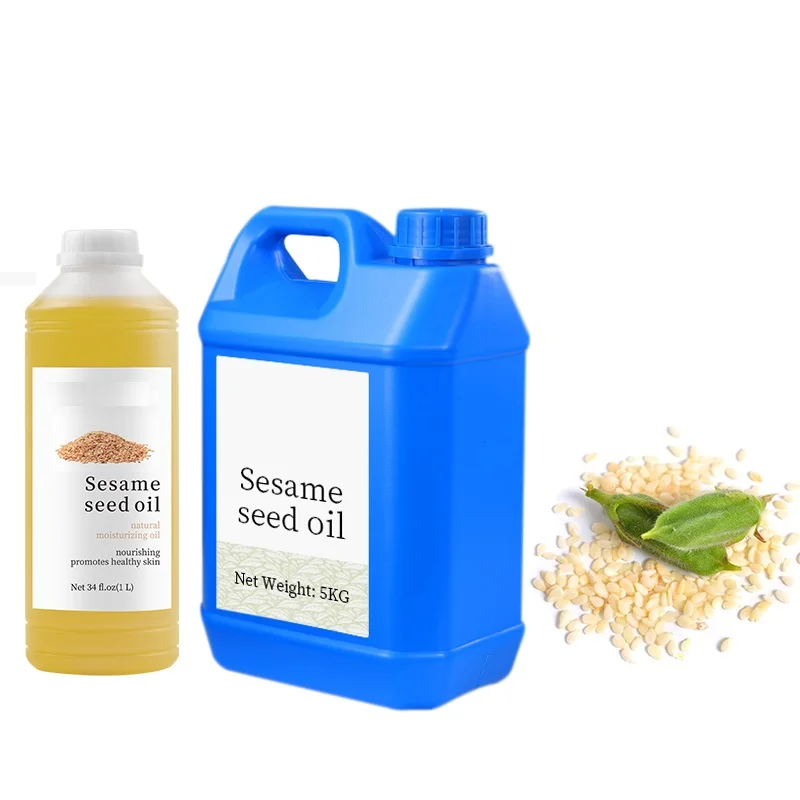 Чистое золотистое желто-коричневое кунжутное масло 100%