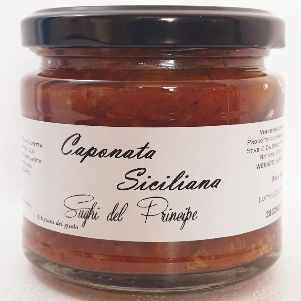 
Best Italian Side Dish - Sicilian Caponata - Tasty Traditional Made in Italy Appetizer 