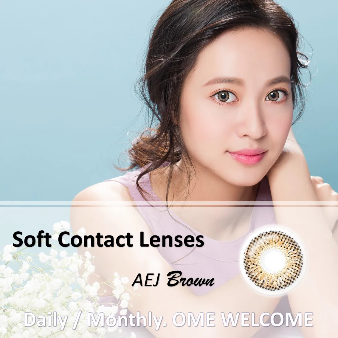 
OEM Hotselling Cheap Price Choco Brown Monthly Color Contact Lenses 