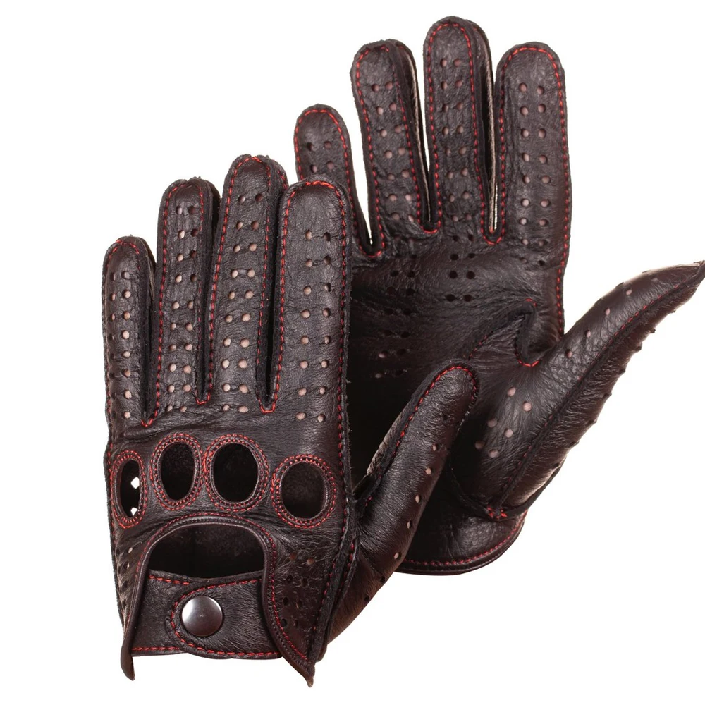 Прямая поставка с фабрики лидер продаж Модные кожаные перчатки из оленьей кожи без подкладки для водителя