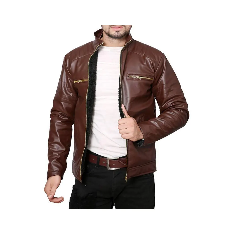 Leather jackets men Casual leather coat winter jacket man