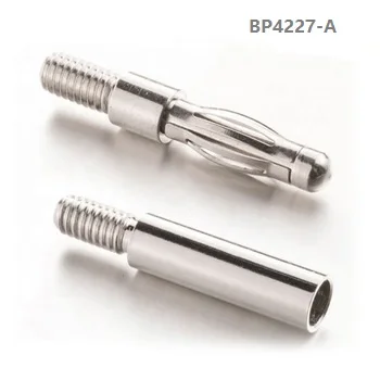 Позолоченная головка фонаря 4 мм штекер банан гнездо PCB монтажный разъем с резьбой с гайкой