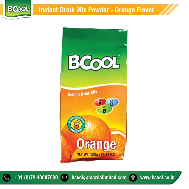 Top Manufacturer Company Selling Pure Energy Booster Orange Fruit Flavour Juice Instant Powder