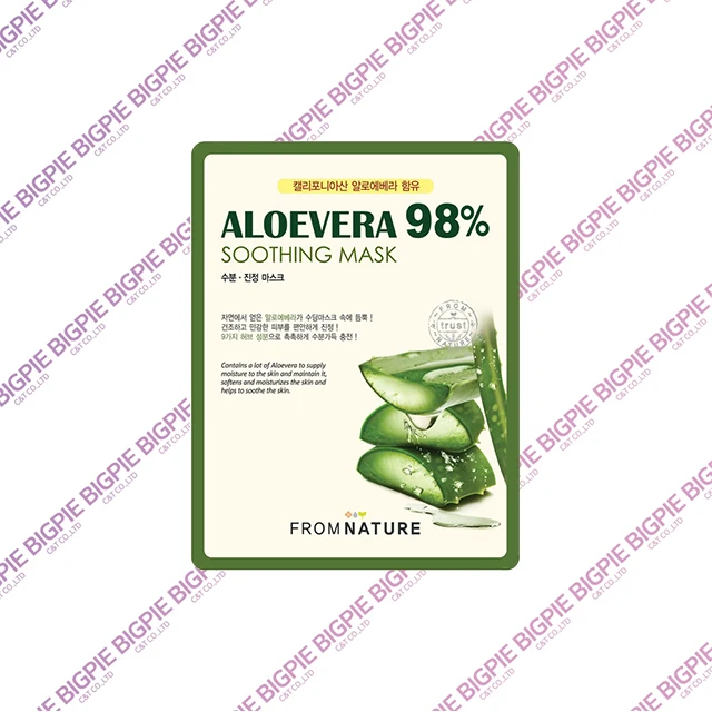 Aloe vera gel FROM NATURE Aloe vera soothing mask Sheet skin care face sheets korea
