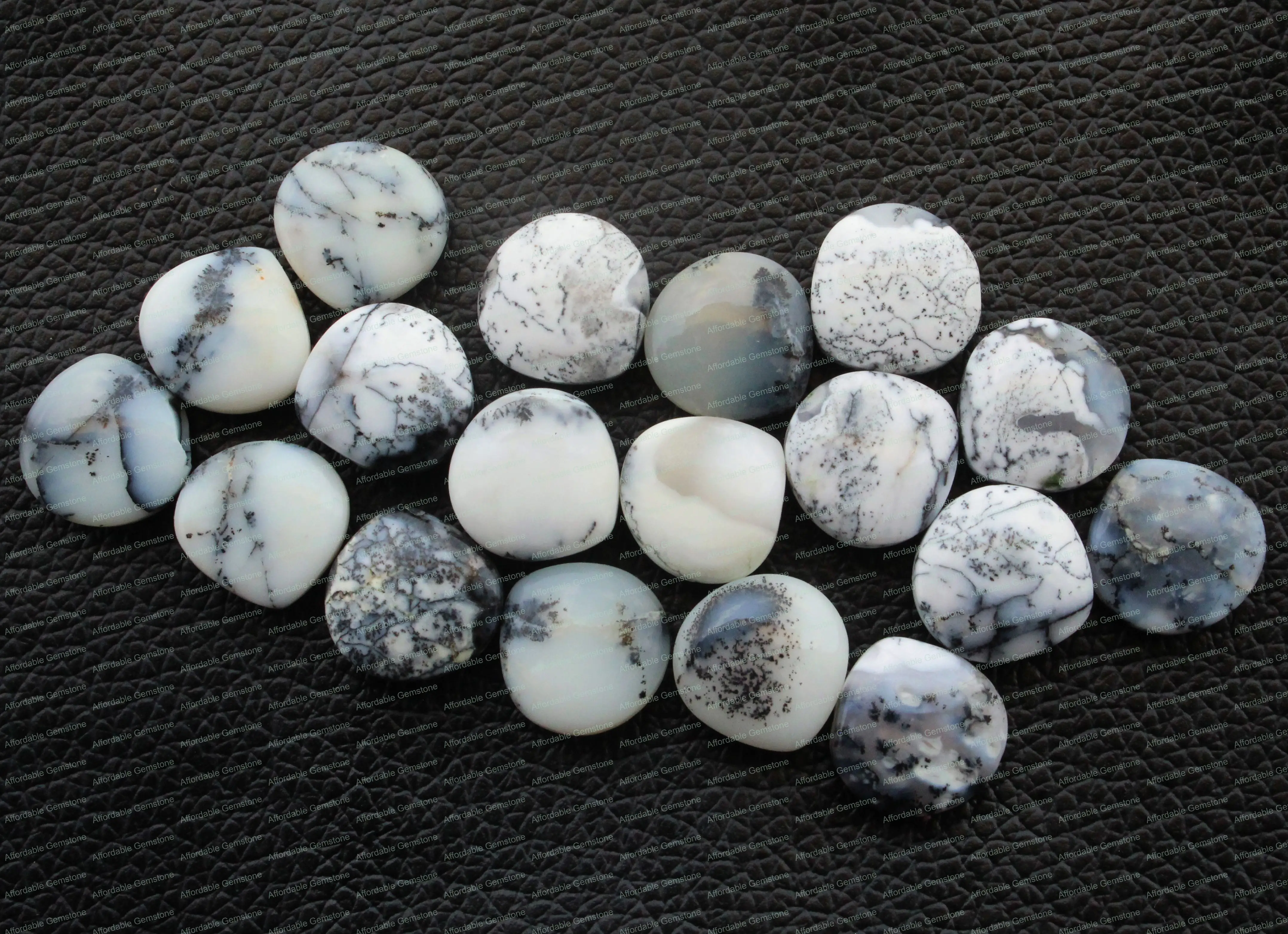 
Natural Dendrite Opal Drill Gemstone handmade stone Jewelry making gemstones Heart shape Dendrite Opal Beads Size 7x10 MM 