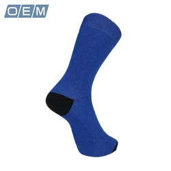 Wholesale Fashion Custom Logo Green Orange Grey Red Blue Classic Cotton Solid Plain Nylon Work Business Crew Dress Socks
