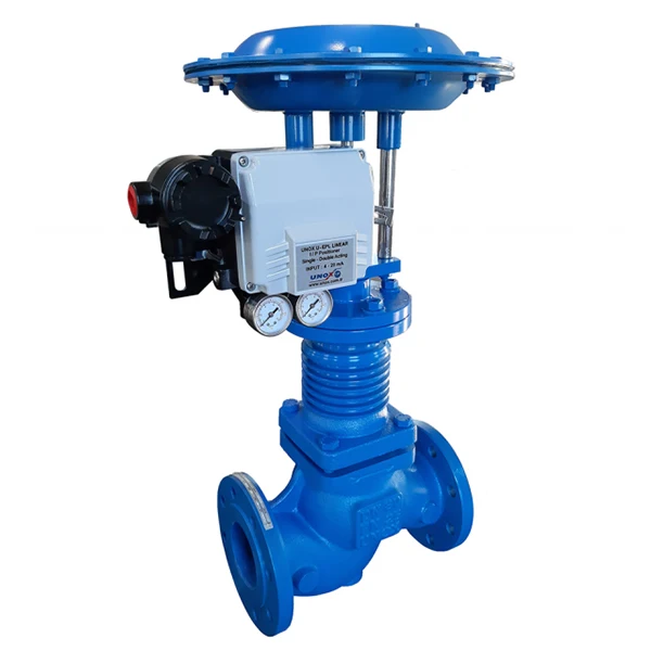 2021 высокое качество, Φ, 3 sfero чугунный корпус DN100 PN25 2way пневматический пропорциональный регулирующий клапан для горячего масла