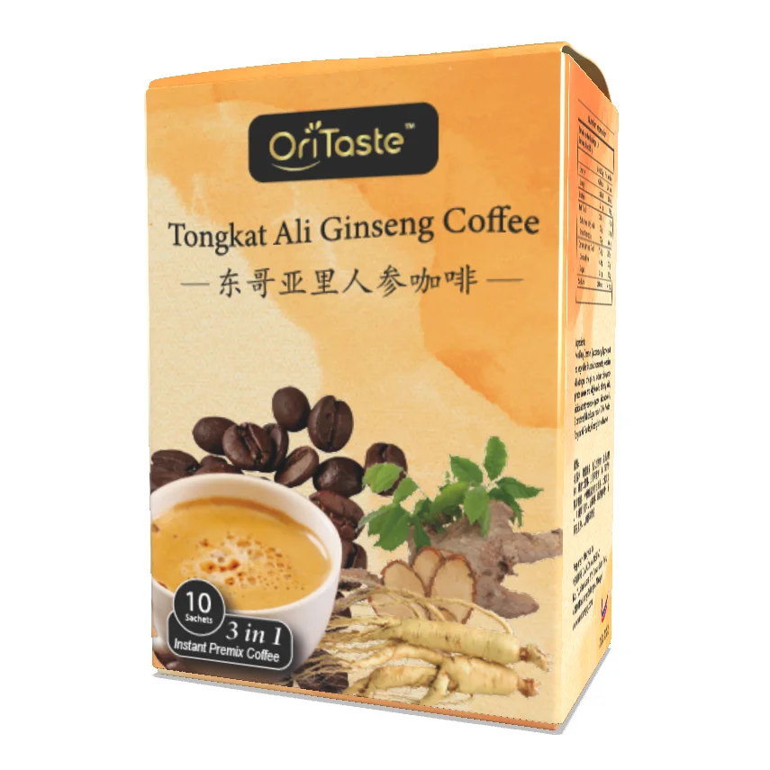 
Premium Quality Tea Coffee Good For Health Improve Energy Levels 3 in 1 lnstant Premix Tongkat Ali Ginseng Coffee In Box 